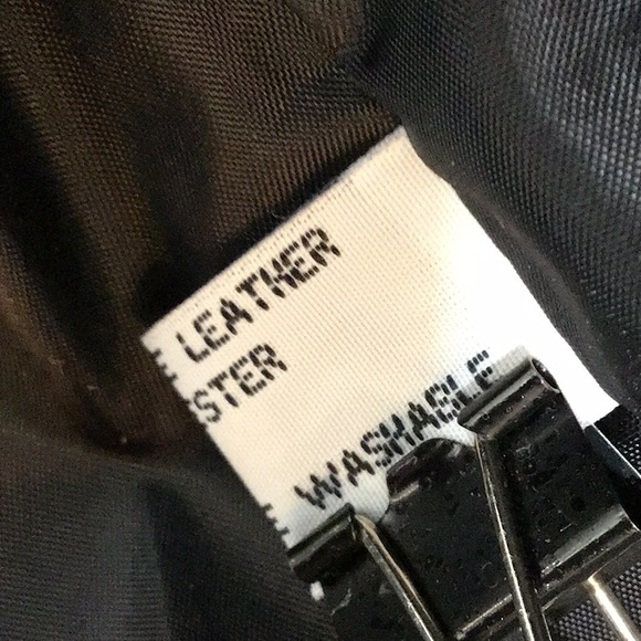 Black leather embroidered moto jacket NWT - Picture 11 of 15